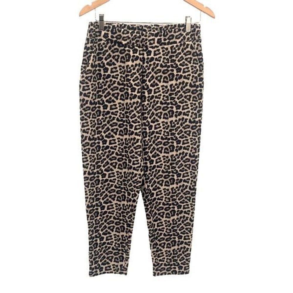 B.yu  Pull on Lounge Sweatpants Joggers Ankle Animal Print Size Medium Made In I